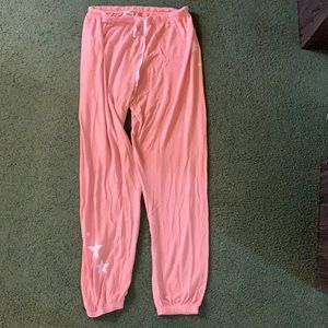 Victoria Secret Pink Light Peach & Light & Dark Gray L Sleep wear pants